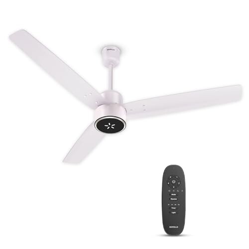 Havells EPIC SIGNIA BLDC Ceiling Fan 1200mm, 5 star, LED Speed Indicator, Blush Ivory