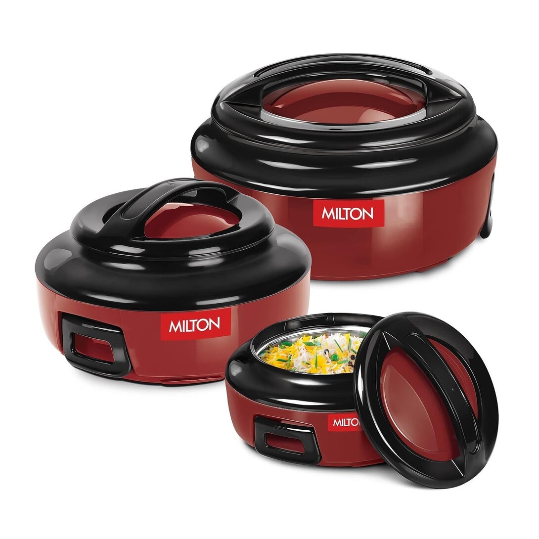 Milton Ernesto Inner Stainless Steel Jr. Casserole Set of 3 