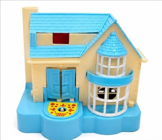 Puppy House Coin Bank Toy Blue | Automatic Coin Eating Dog | Wind Up Piggy Bank | Kids Gift