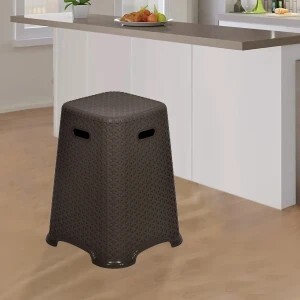 Nilkamal Strong & Durable Stool STL 29|For Living,Bed Room,Kitchen,Office|Stackable Stool (Brown, Pre-assembled)