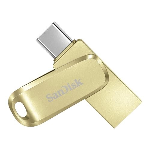 SANDISK Ultra Dual Drive Luxe Type-C 1TB, OTG, Upto 400MB/s, Pendrive, Gold, 5Y Warranty (SDDDC4-1T00-I35GD)
