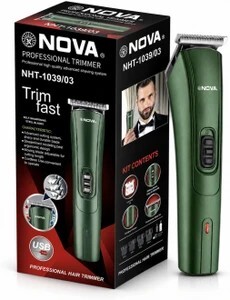 NOVA NHT 1039/03 USB Trimmer 45 min  Runtime 5 Length Settings (G...more