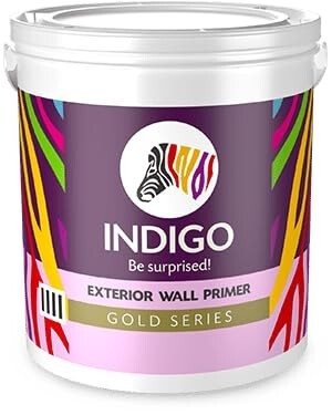 Indigo Exterior Wall Primer Gold Series | Durable Primer| Exterior Paint | 4 Liter | White