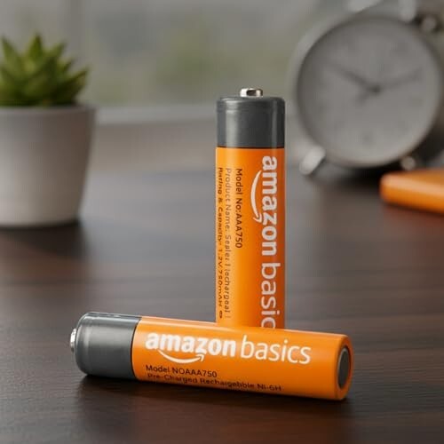 Amazon Basics AAA Rechargeable 750 mAh Batteries | Ready-to-use | Pre-Charged Ni-MH Batteries (Pack of 2)