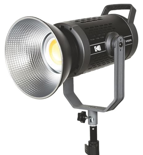 KODAK V500 Video Light with LCD Display |Adjustable Color Temp 2800K- 6500K|96 CRI|Dimmable Brightness||Lighting Icon|Flexible Light Weight|Wireless Remote Control|Easy Control Buttons