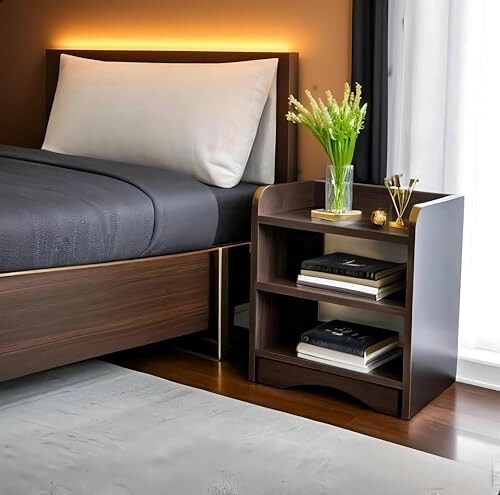 Yookeer 3-Tier Wooden Organizer Stand – Multi-Purpose End Table & Side Table