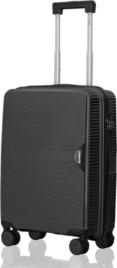 HRX Parabola Cabin Size Haileys Black Polypropylene Hard Shell Suitcase - Premium Travel Trolley Bag