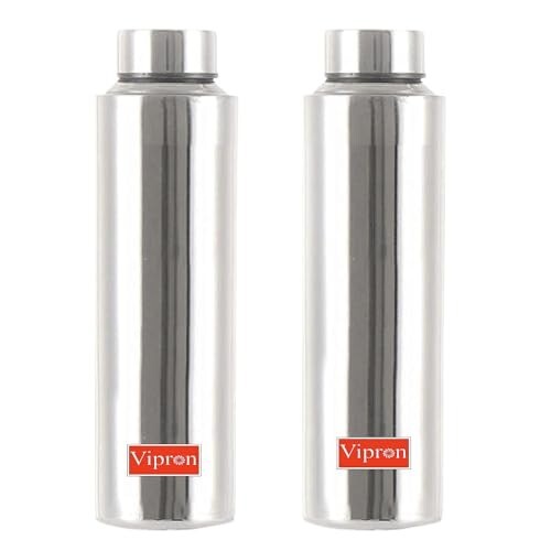 Vone Stainless Steel Water Bottle, Fridge Bottle Set of 2 pcs, Size: 1 Litre (pack of 2)
