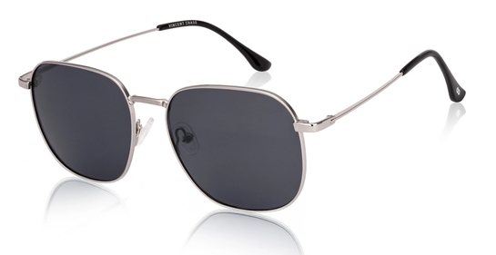 Vincent Chase Grey Lens Retro Square Polarized Sunglasses (Medium, 53mm)