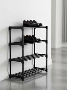 Quickmart Multipurpose 4 Shelves plastic Shoe Rack Stand For Footwear