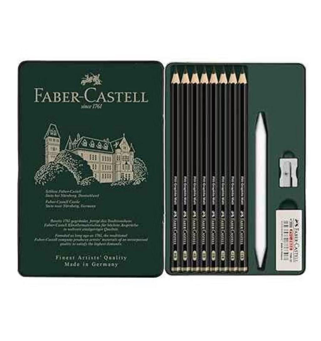 Faber-Castell 115220 Pitt Graphite Matt | HB, 2B, 4B, 6B, 8B, 10B, 12B, 14B