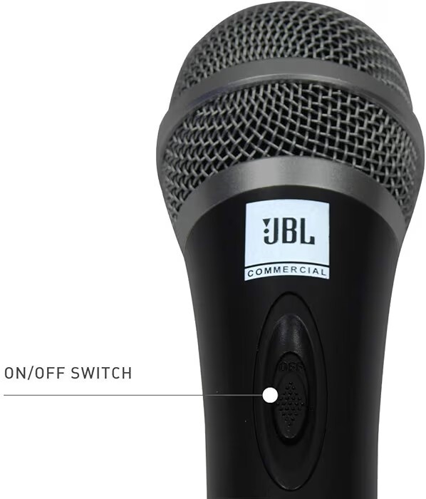 JBL Commercial CSHM10 Handheld Dynamic Unidirectional Microphone with On/Off Switch – XLR Output (Cable Not Included)