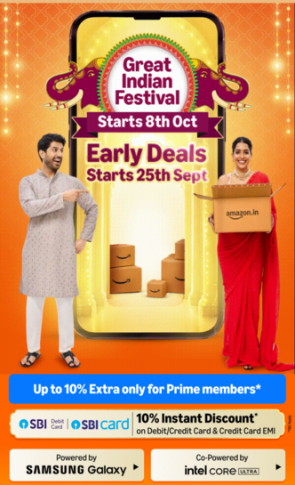 (Upcoming) Amazon Great Indian Festival Sale Early Deals Starts 25th Sept 