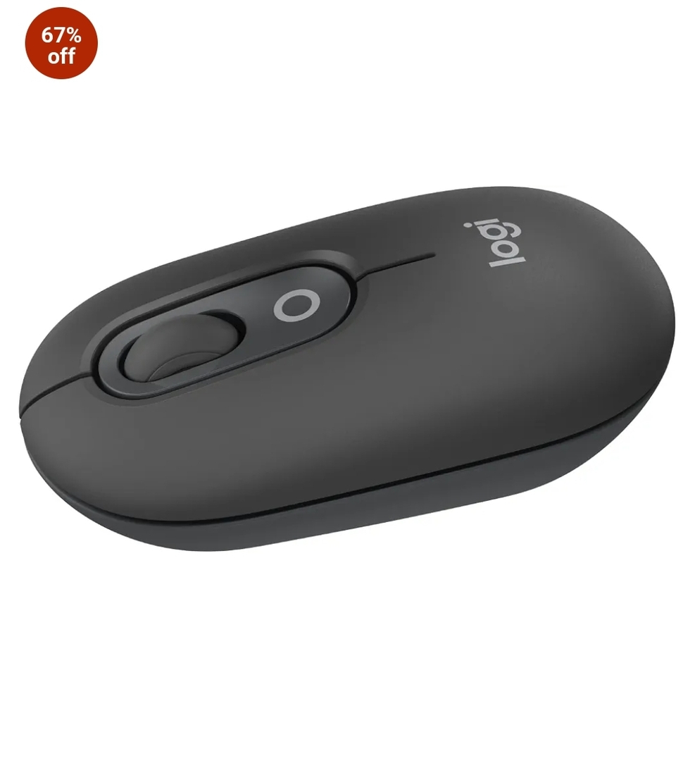 Logitech POP Mouse, Compact and Portable Wireless Bluetooth - Graphite 