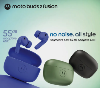 MOTOROLA Buds 2 Fusion with 55dB ANC,12.4mm Titanium Driver, 6 Mi...more