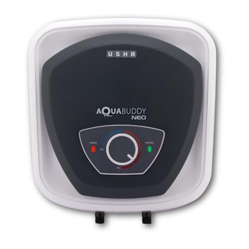 USHA AquaBuddy Neo Geyser 15 Litre 5 Star BEE Rating | Copper Heating Element | Storage Water Heater with Anti-Rust Protection
