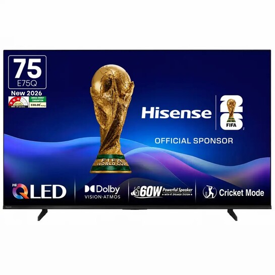 Hisense E75Q 188.5 cm (75 inch) QLED Ultra HD (4K) Smart VIDAA TV (75E75Q)