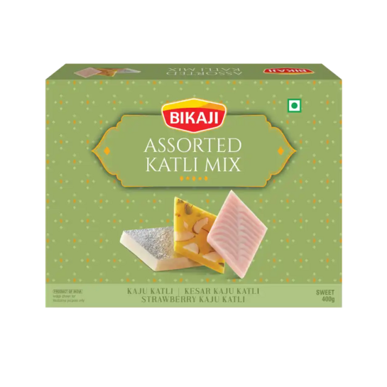 Zepto - Bikaji Assorted Katli Mix 1 pack (400 g) & Daadi's Coconut Ghee Burfi & Ghee Mysore Pak 1 pack (400 g)