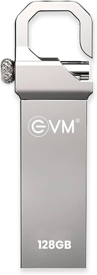 EVM EnStore 128GB USB 2.0 High-Capacity Durable Metal Flash Drive | Dependable 15MB/s Read|Rugged Premium Metal Body | Seamless Plug & Play | Laptop Desktop Car Stereo |10 Years Warranty (EVMPD/128GB)