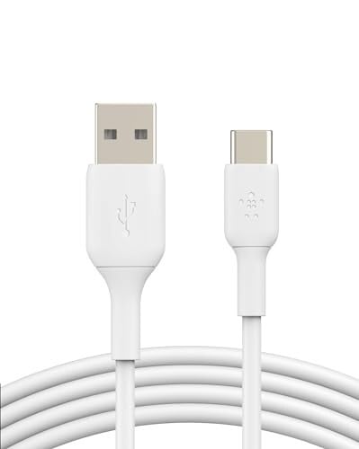 Belkin USB-IF Certified PVC 15W Tablet USB-A to USB-C Type C- Charging Cable (Type C) Charge Cable, 6.6 Feet / 2 Meters, White