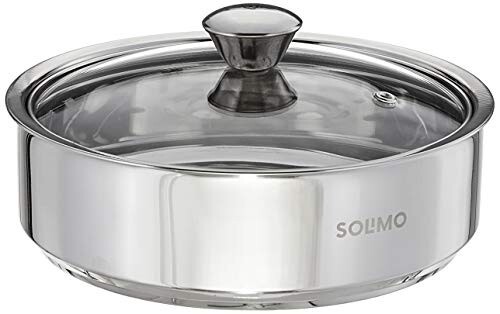 Solimo Stainless Steel Insulated Solid Roti Server, 1.2 L, Silver