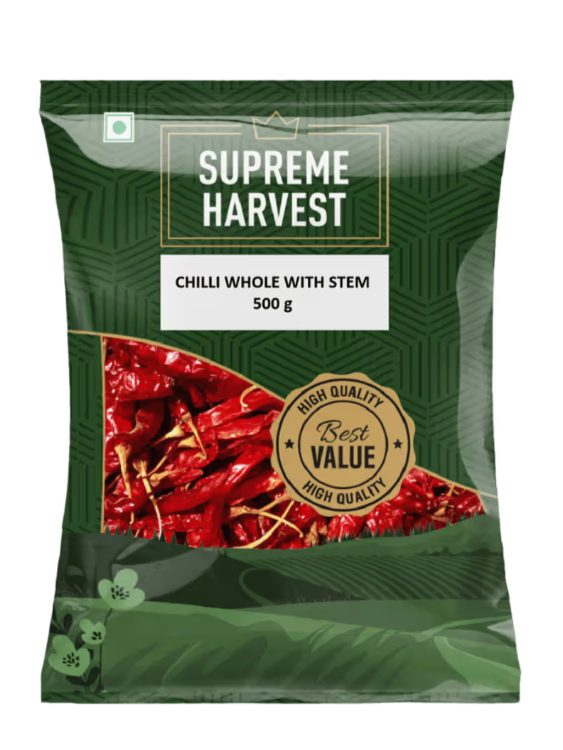 Supreme Harvest Red Chilli Whole 500g @82 & more