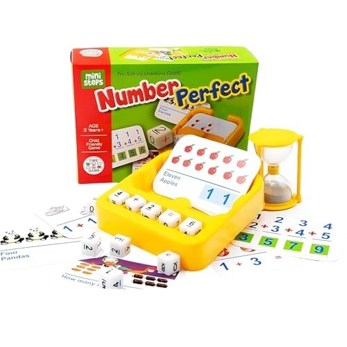 Mini Steps Number Learning Flash Card Game – 2-in-1 Preschool Educational Toy for Kids, Boys & Girls (Ages 3-8)