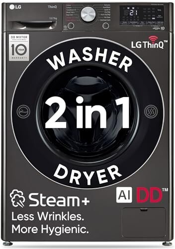 LG Smart Choice 12 Kg (Wash)/7 Kg (Dry) AI Direct Drive Technology,Steam+ & Wi-Fi Front Load Fully Automatic Washer Dryer