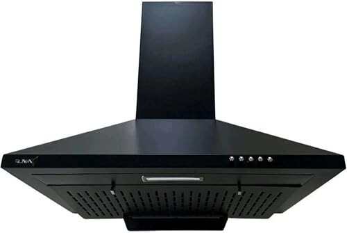 RUWA GARNET 60 cm Filterless Wall Mounted Kitchen Chimney Black | 1000 CMH Suction Power | Auto Clean | 3 Speed Push Button Control | Low Noise | For 2–4 Burner Gas Stoves
