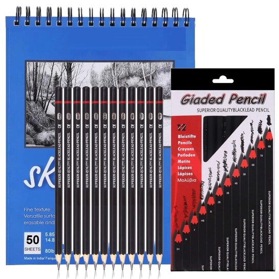 Corslet Set of 13 Drawing Kit 12 pc Drawing Pencils Set Sketch Pencil Shading Sketching