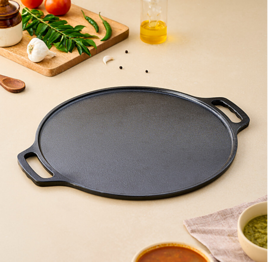 Bigbasket - bb home Cast Iron Dosa Tawa 30 cm Pre Seasoned