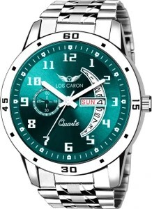 LOIS CARON LCSS-8326 Trending Day & Date Series Stainless Steel Chain for Boy Analog Watch  - For Men