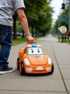 Rudransh Collections Pull Push Back Action Robot Car Toy for Kids, Transformer Racing Car Toy,