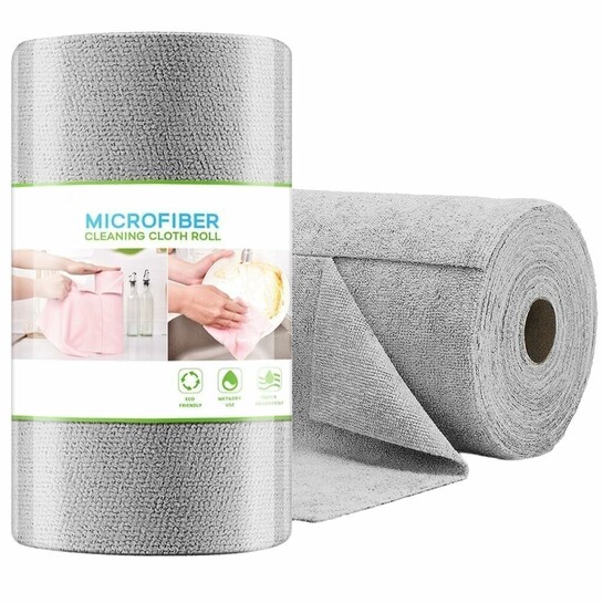 MADRIC Microfiber Cleaning Cloth Roll (20PCS)| 2000 Times Washable - 10X Cheaper Than Paper Kitchen Towel Roll - Ultra Absorbent Lint Free Microfiber Cleaning Cloth for Kitchen - Tearable, Reusable