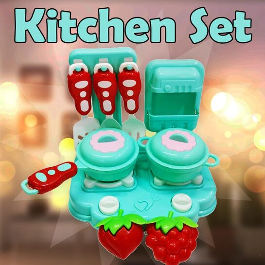 [Free delivery only for the first order or from Prime accounts] ToyBharat Kitchen Set for Kids is a Multicolour Pretend Play Toy Made in India. Realistic, Safe Birthday Gift