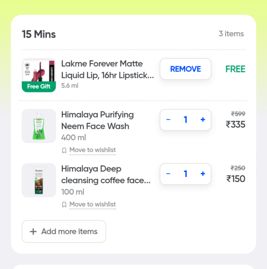 Instamart - Buy Himalaya Items Worth 399 & Get a Lakme Free Lipstick