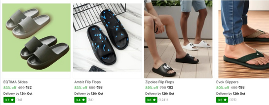 Pillow-Soft Comfort! EQTIMA Lightweight Cushioned Slides [@ Just ₹82 | 83% OFF]