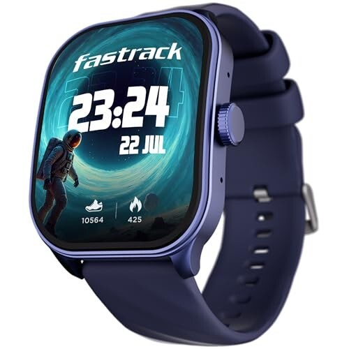 Fastrack Limitless FS2 Pro 1.96" AMOLED Smart Watch with BT Calling, AI Voice Assistant, 100+ Sports Modes, 5-Day Battery, Fast Charge, Health Tracking, – Smartwatch for Men & Women (Blue)