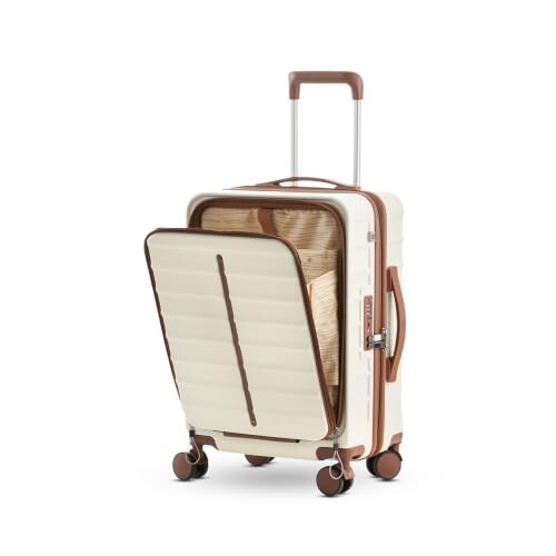Assembly Odyssey Pro 20 Inch (55cm) Cabin Trolley Bag Lightweight Hard Shell Polycarbonate Suitcase (White)
