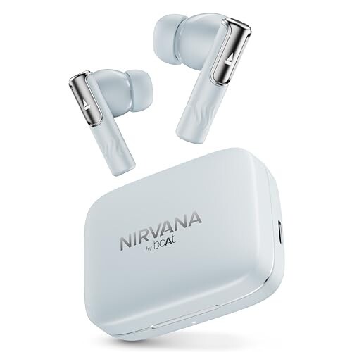 boAt Nirvana Ivy, 50dB Hybrid ANC, 360º Spatial Audio, Dynamic v5.3 Bluetooth Earbuds, TWS Ear Buds Wireless Earphones with mic (Quartz Cyan)