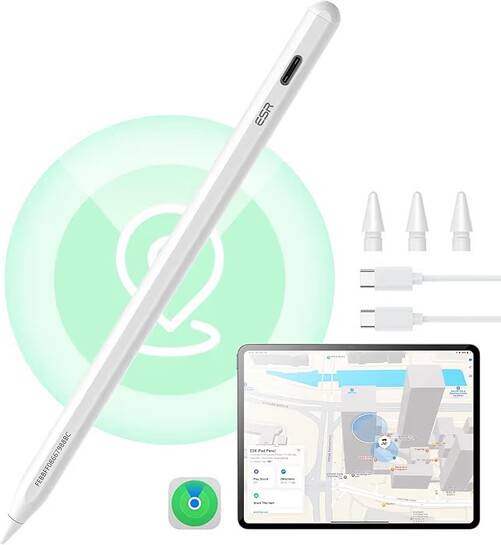 ESR Geo Digital iPad Pencil for iPad 2018-2026, Find My, Easy Shortcuts | Work with Apple Find My (No Wireless Charging)