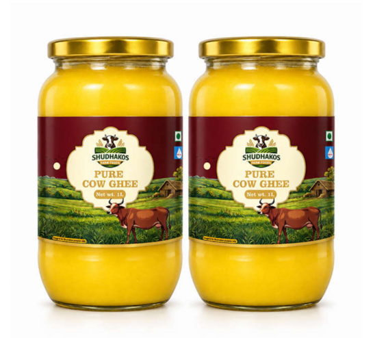 CRED - Shudhakos Farms Cow Ghee 2 × 1L