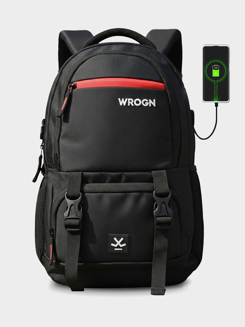 Buy WROGN Unisex Backpack With USB Charging Port 23L - Backpacks for Unisex 23849642 | Myntra