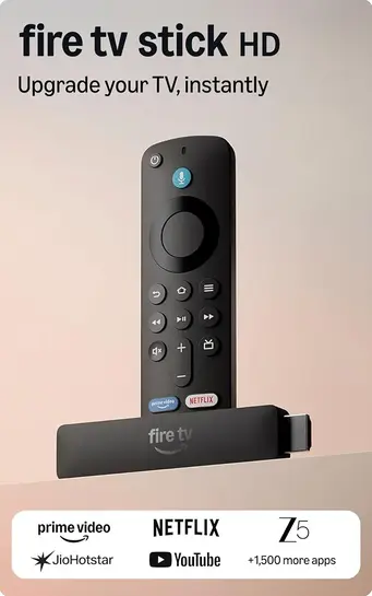 Amazon Fire TV Stick HD (newest model), our fastest HD stick yet, 1,500+ apps, smart voice search with Alexa+