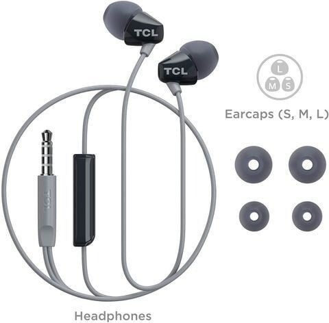 TCL SOCL100 Wired Headset (Phantom Black, In the Ear)