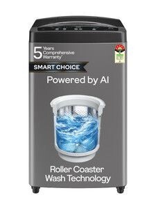 Godrej 7 kg Zero Pressure Technology Fills Tub 60% Faster, Fabrisafe Steel Drum Fully Automatic Top Load Grey
