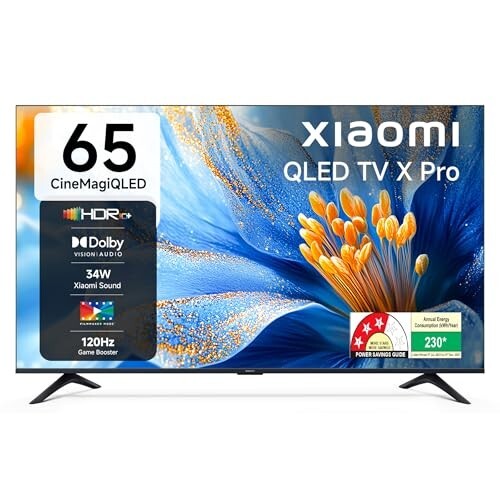 Xiaomi (164 cm) 65 inch X Pro 4K QLED | Dolby Vision & HDR10+| 34W Boom Box Speakers| 120Hz Game Booster| Gemini AI| Google TV | L65MB-APIN