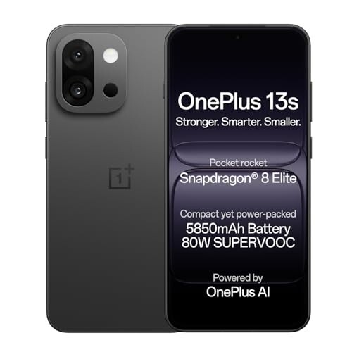 OnePlus 13s | Snapdragon® 8 Elite | Smarter with OnePlus AI | Lifetime Display Warranty | 12GB+256GB | Black Velvet