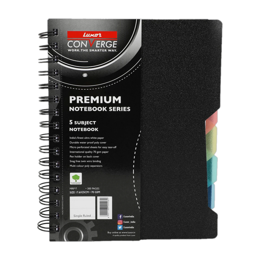 LUXOR Single Ruled A5-300 Regular Notebook Single Ruled 300 Pages...more