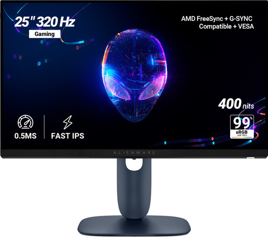 DELL Alienware Series (25 inch) Full HD LED Backlit IPS Panel (0.5 ms, 320 Hz)